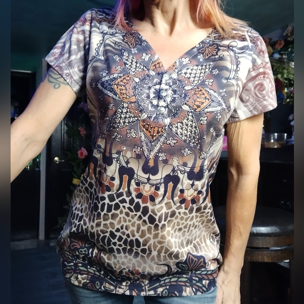 Bohmian Style Embellished Top